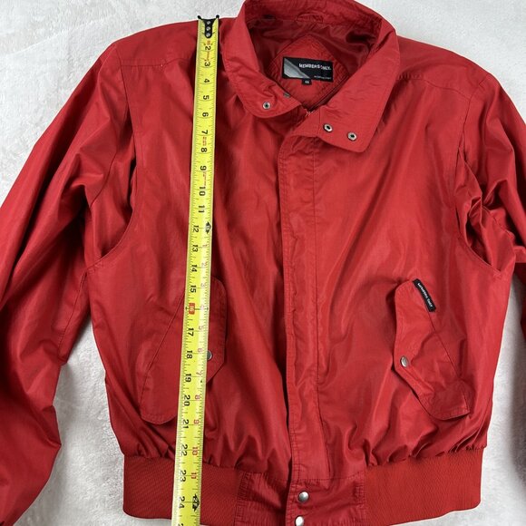 Vintage Members Only By Europe Craft Bomber Jacket Mens Size 46 1980's Red Large - Picture 5 of 10